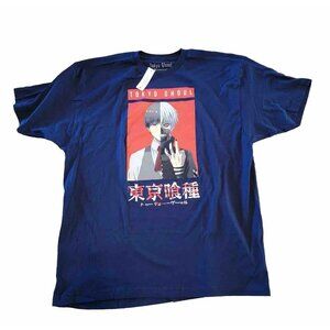Crunchyroll Tokyo Ghoul T-Shirt Men's Size 2XL Anime Blue New‎ With Tag